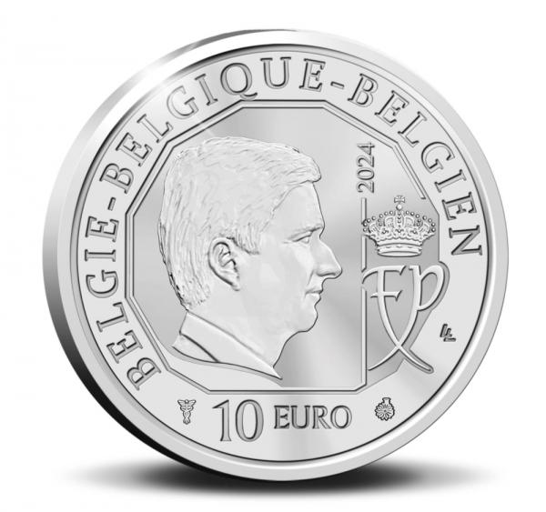 75-летие вступления Бельгии в НАТО на 10 евро