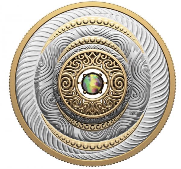 Монета с «танцующим» аммолитом
