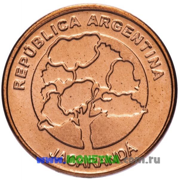 Монета Аргентина 1 песо (peso) 2017 Jacaranda (Жакаранда) для коллекционеров-нумизматов на сайте MONETKA.com.ru