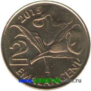 Монета Свазиленд 2 эмалангени (emalangeni) 2010 Лилия/Король Свазиленда Мсвати III (Lilium/Mswati III) для коллекционеров-нумизматов на сайте MONETKA.com.ru