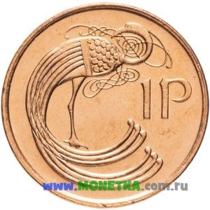Монета Ирландия 1 пенни 1996 год Декоративная птица (без видовой принадлежности) для коллекционеров-нумизматов на сайте MONETKA.com.ru