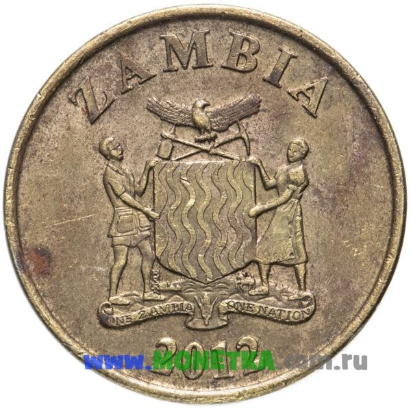 Монета Замбия 10 нгве (ngwee) 2012 год Антилопа Канна (Обыкновенная канна) (Taurotragus oryx) для коллекционеров-нумизматов на сайте MONETKA.com.ru