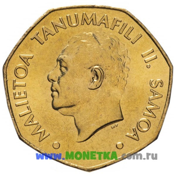 Монета Самоа 1 тала 2006 год Малиетоа Танумафили II Сусуга (Malietoa Tanumafili II Susuga) для коллекционеров-нумизматов на сайте MONETKA.com.ru
