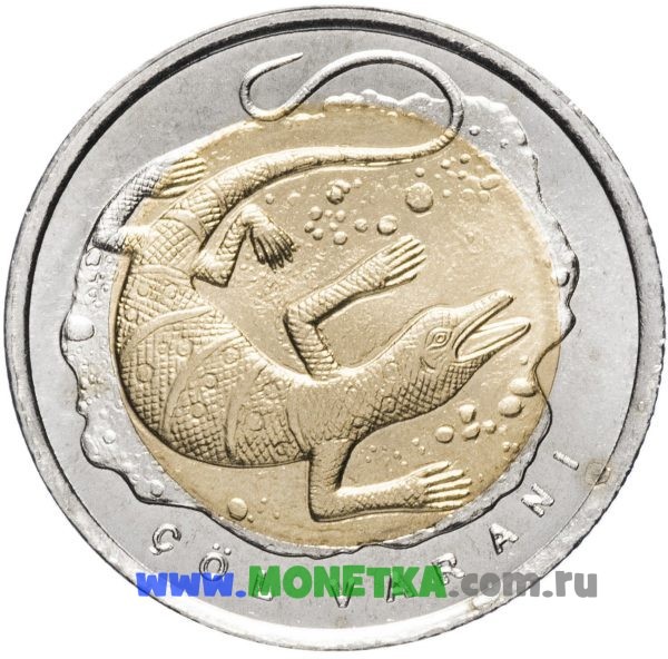 Монета Турция 1 лира (lirasi) 2015 год Серый (пустынный) варан (Varanus griseus, Tupinambis griseus, Psammosaurus griseus, Monitor scincus) для коллекционеров-нумизматов на сайте MONETKA.com.ru