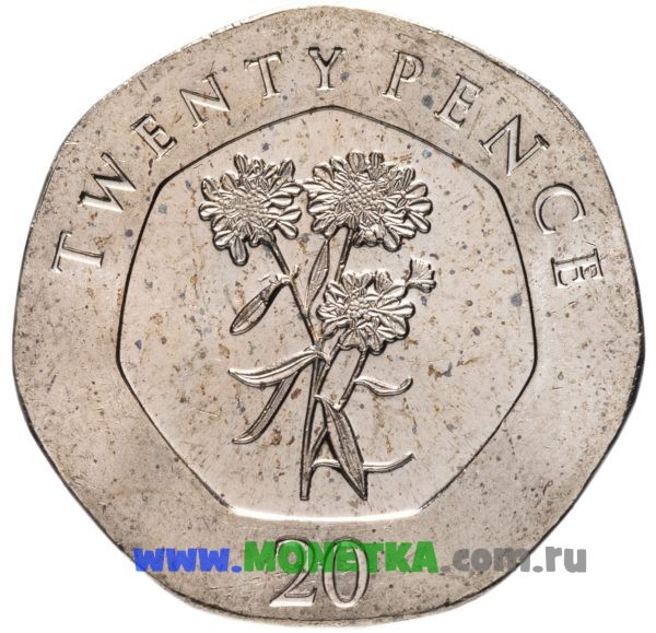 Монета Гибралтар 20 пенсов (pence) 2016 год Иберис (Иберийка) (Iberis) для коллекционеров-нумизматов на сайте MONETKA.com.ru