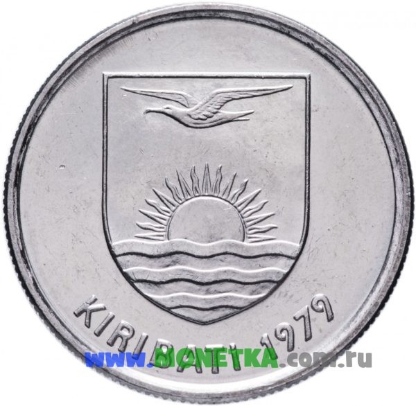 Монета Кирибати 5 центов (cents) 1979 год Токайский геккон (Gekko gecko) для коллекционеров-нумизматов на сайте MONETKA.com.ru