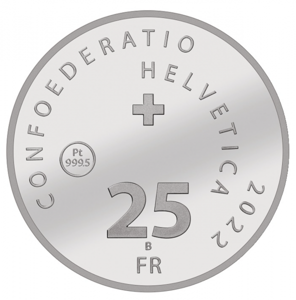 Первые платиновые монеты Швейцарии