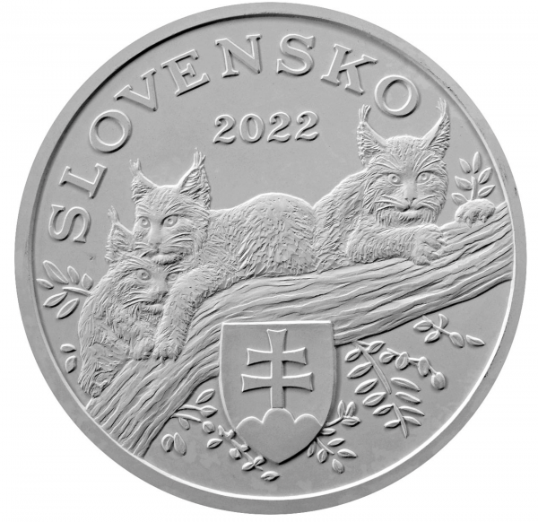 Монета номиналом 9. Словакия 5 евро 2022 Рысь. Словакия 5 евро рыси. Монеты Словакии 5 евро.
